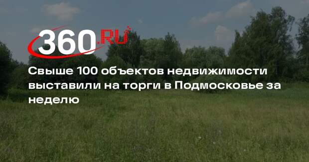Свыше 100 объектов недвижимости выставили на торги в Подмосковье за неделю