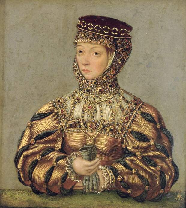 Барбара Радзивилл, портрет Лукаса Кранаха мл., 1553. <br>