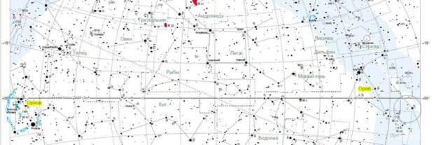 карта созвездий