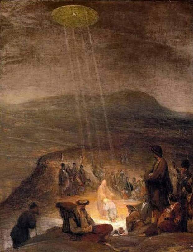 НЛО в искусстве: Крещение Христа" Арента де Гельдера