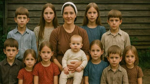 Многодетная семья / Изображение сгенерировано DALL-E / amic.ru