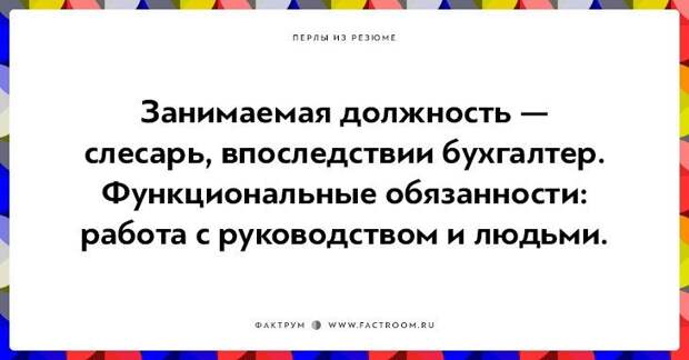 20 незабываемых перлов из резюме оригинальных людей 20 незабываемых перлов из резюме оригинальных людей