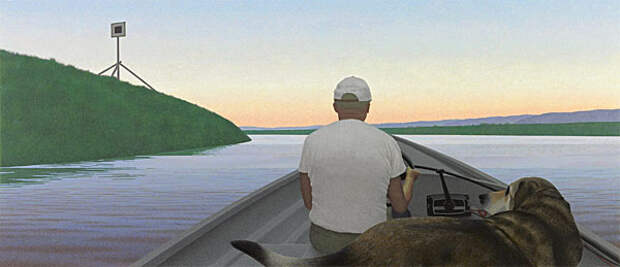 У реки - картина Алекса Колвиллом