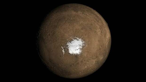 Южная полярная шапка Марса. Фото © NASA