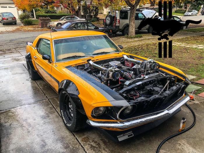 Классический Ford Mustang Twin-Turbo 1969 готов шокировать