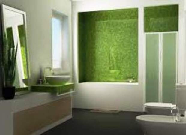зеленая ванная комната дизайн фото