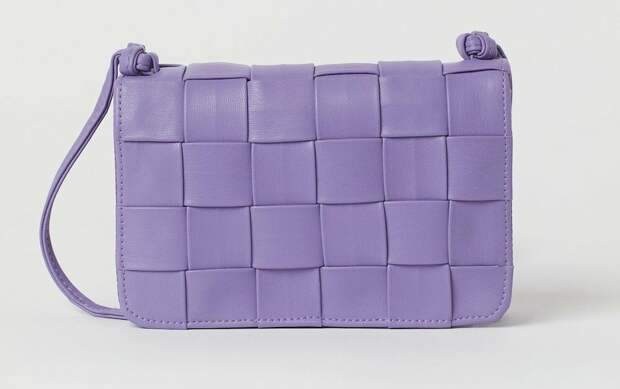 Плетеная сумка для смартфона H&M в фиолетовом цвете