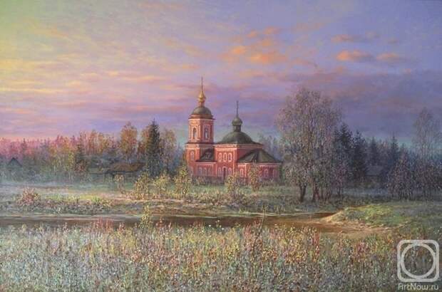 Церковь Воскресения Словущего . Вечереет (700x463, 243Kb)