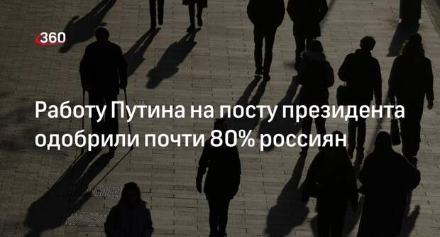 ВЦИОМ: 81,1% россиян доверяют Путину, 78,7% одобряют его работу