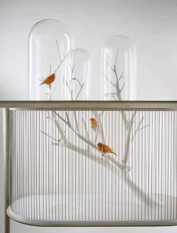 Archibird: клетка для птиц и стол от дизайнера Gregroire de Laforrest