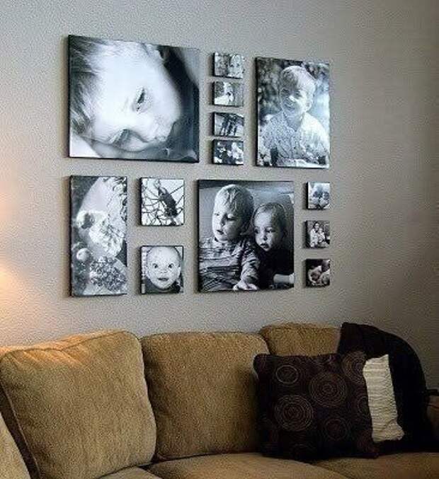 Варианты оформления фотографий в доме