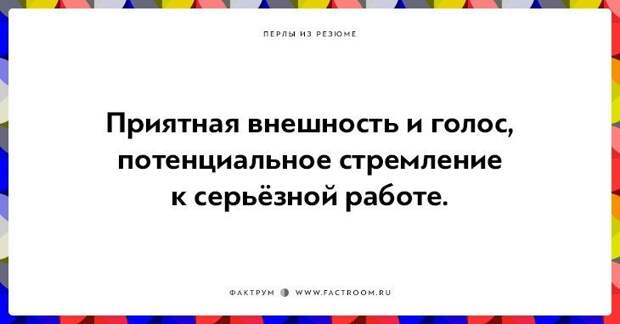 20 незабываемых перлов из резюме оригинальных людей 20 незабываемых перлов из резюме оригинальных людей