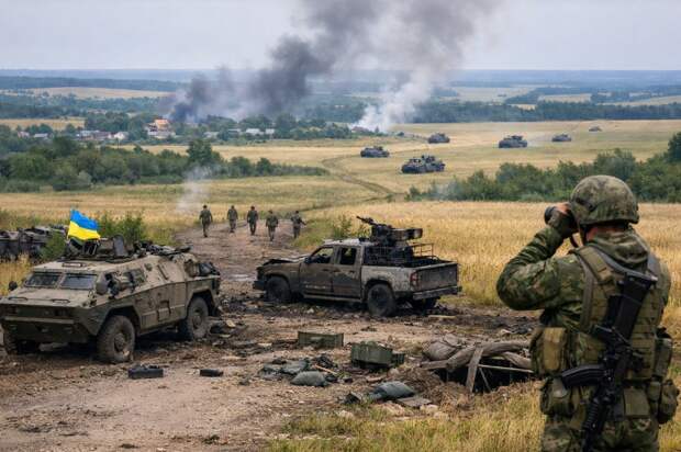 Катастрофа ВСУ под Сумами, ВСУ за раз сдали 62 кв. км, обвалив фронт