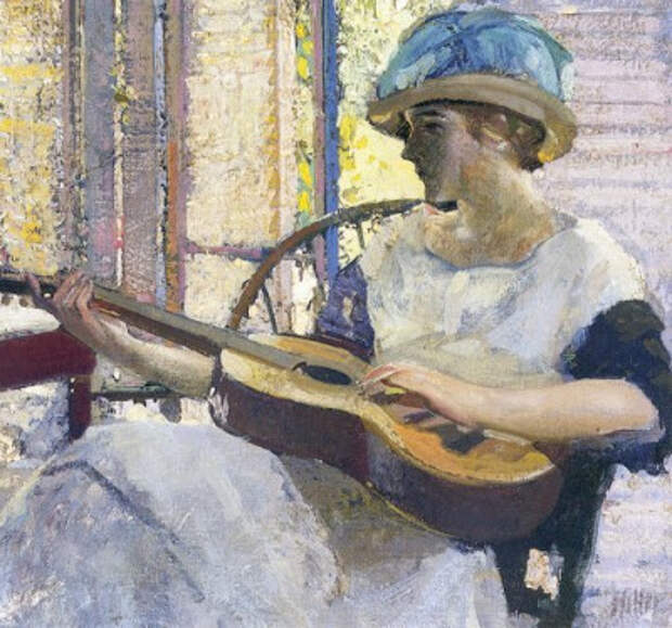 m Richard Edward Miller (American painter, 1875-1943) The Artist's Daughter (400x374, 177Kb)