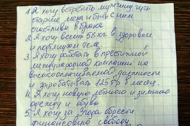 Чего хочет женщина: сибиряк нашел список желаний неизвестной особы, теперь ищет ее саму