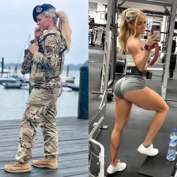Красивые девушки в униформе и без неё