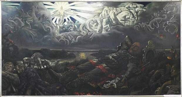 Художник Андрей Клименко «Сон о колеснице Даждьбога». #даждьбог, #сварог, #веды, #арии, #перун./Фото картины сделал я, Дутов Андрей/