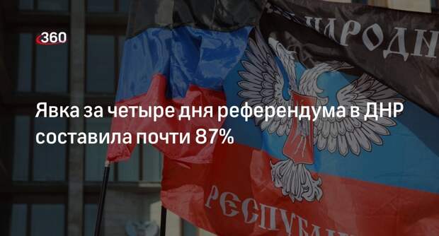Явка за четыре дня референдума в ДНР составила почти 87%