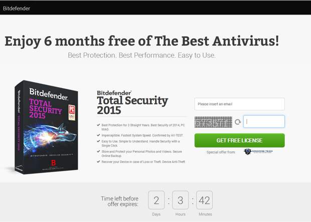 Bitdefender Total Security на 6 месяцев бесплатно