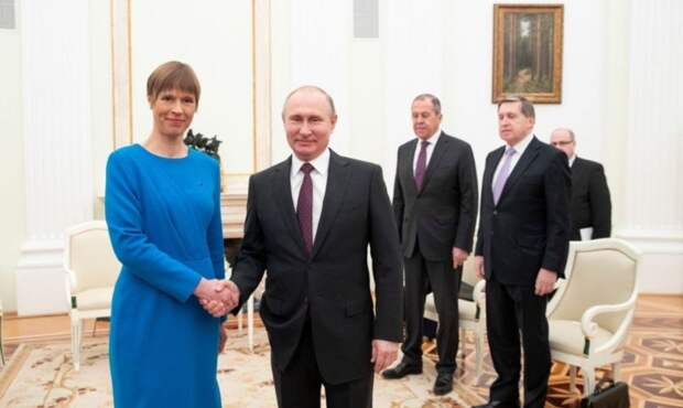 К. Кальюлайд и В. Путин в Кремле