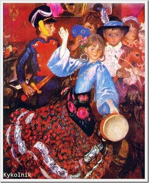 Богаевская Ольга Борисовна (Россия, 1915 - 2000) «Детский праздник» 1980 Богаевская Ольга Борисовна (Россия, 1915 - 2000) «Детский праздник» 1980