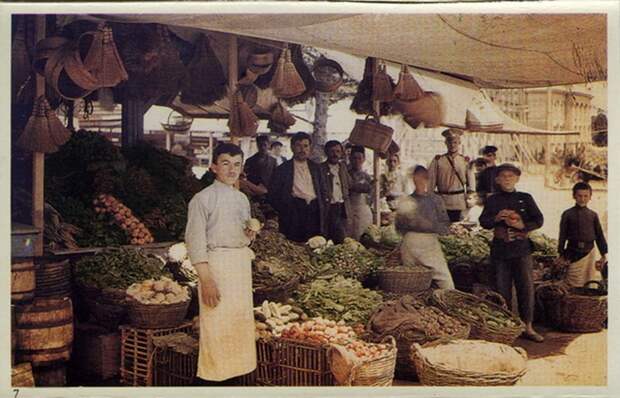 Уличный базар 100 лет назад, история, кадр, люди, россия, фото