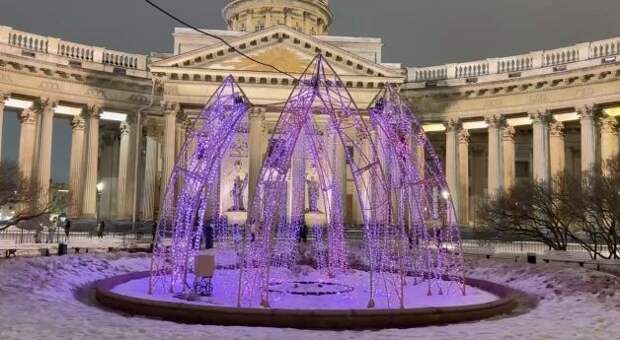 Водоканал: два фонтана в Петербурге получат особую подсветку в честь 8 марта