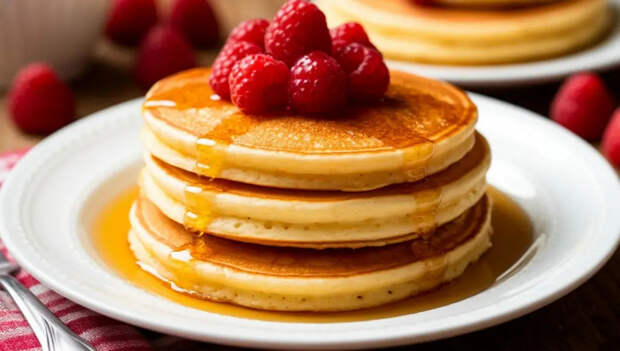 Забудьте про соду и яйца: пышные оладьи на кефире, которые не опадают даже через час