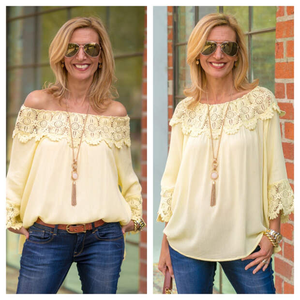 Maize Yellow Off The Shoulder Top 