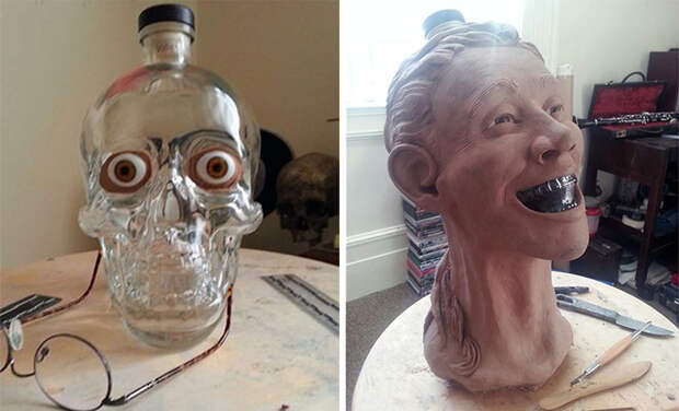 Фотография: Криминалист купил водку в виде стеклянного черепа и решил восстановить ее лицо №1 - BigPicture.ru