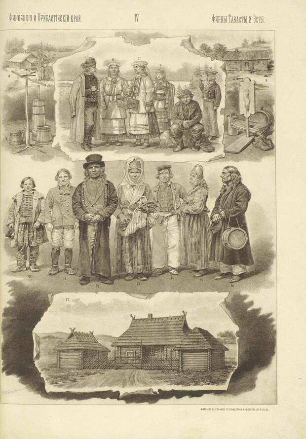Русские народы, рисунки Л.Л. Белянкина
