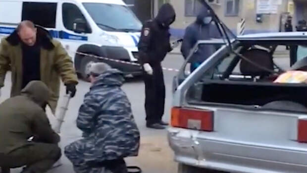 СК показал видео с места взрыва в машине в Волгограде