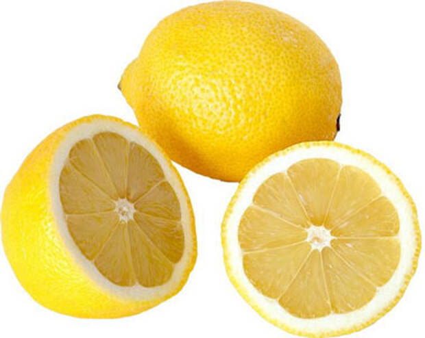 Лимон и две половинки лимона