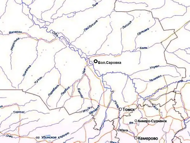 Расстояние анжеро томск. Карта Приобья. Большая Саровка Томская область на карте.