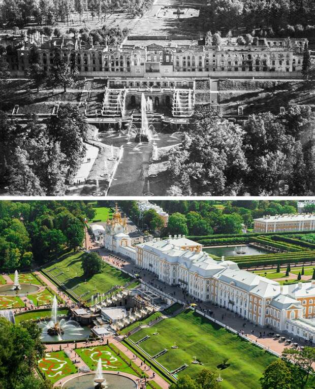 До и после: дворцы Санкт-Петербурга, разрушенные нацистами (ФОТО)