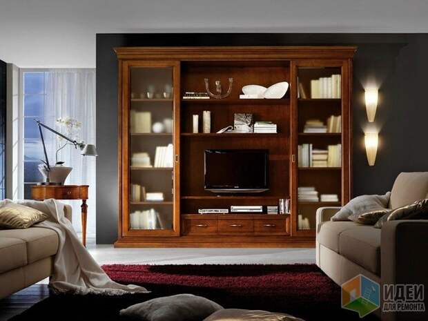 Гостиная в классическом стиле с декоративными бра, Gambella Design Гостиная в классическом стиле с декоративными бра, Gambella Design