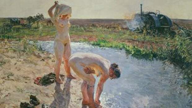 Аркадий Пластов. Трактористки. 1943 - 44 гг. х.м