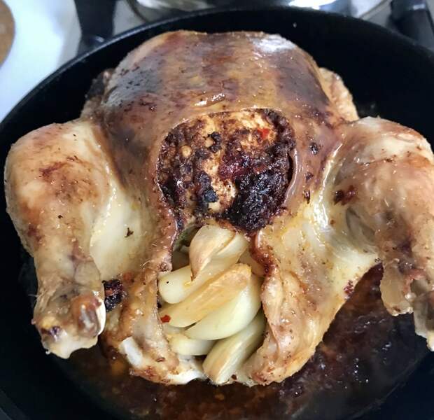 Чесночно-аджичная курочка Рецепт, Цыплята, Чеснок, Запекание, Аджика, Длиннопост