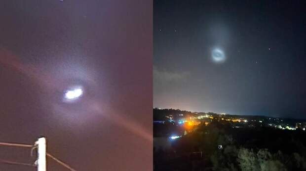 В соцсетях появились фото загадочного светящегося объекта над Украиной