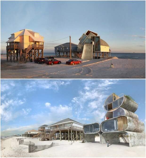 Сюрреалистичный концепт «Dauphin Island» был одним из первых проектов Дионисио Гонсалеса. | Фото: designboom.com/ Dionisio Gonzalez.
