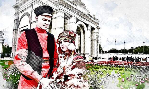 Пара из Орловской области зарегистрировала брак на Всероссийском свадебном фестивале в Москве