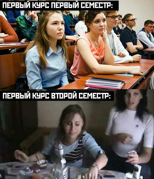 Первокурсники в первый семестр