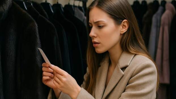 Девушка в магазине верхней одежды / Изображение сгенерировано ИИ ChatGPT / amic.ru