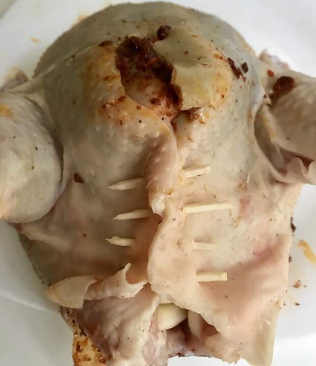 Чесночно-аджичная курочка Рецепт, Цыплята, Чеснок, Запекание, Аджика, Длиннопост