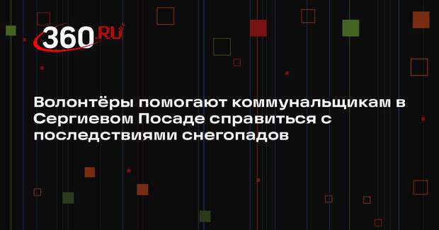 Волонтеры Подмосковья помогут коммунальным службам после снегопада