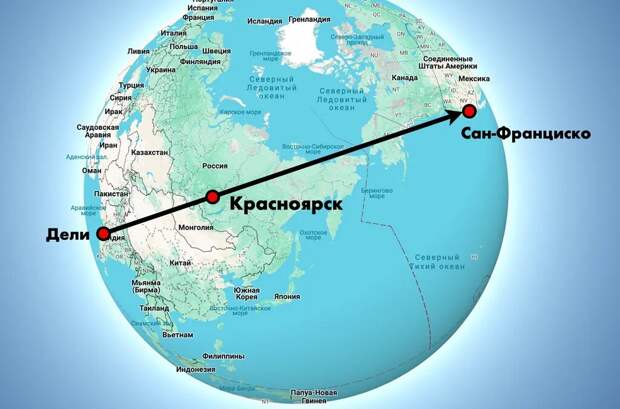 Разве ближе запасных аэропортов не было? Расстояние между Дели и Сан-Франциско и так не маленькое — свыше 12 тысяч (!) километров.-8