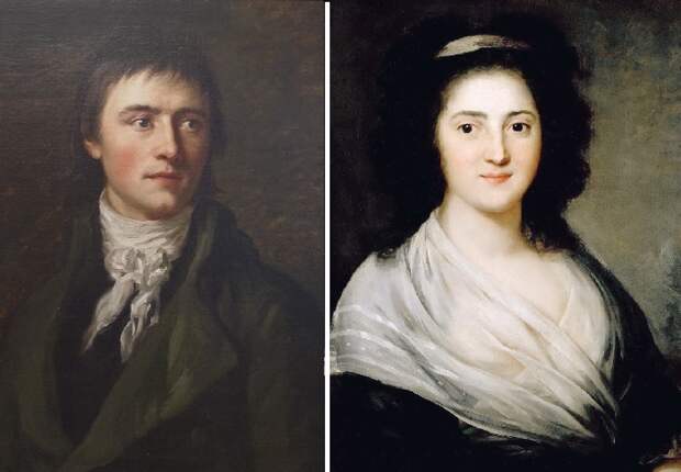Генрих фон Клейст (1777-1811). (1808 год). / Портрет Генриетты Герц. Художник: Anton Graff. Генрих фон Клейст (1777-1811). (1808 год). / Портрет Генриетты Герц. Художник: Anton Graff.