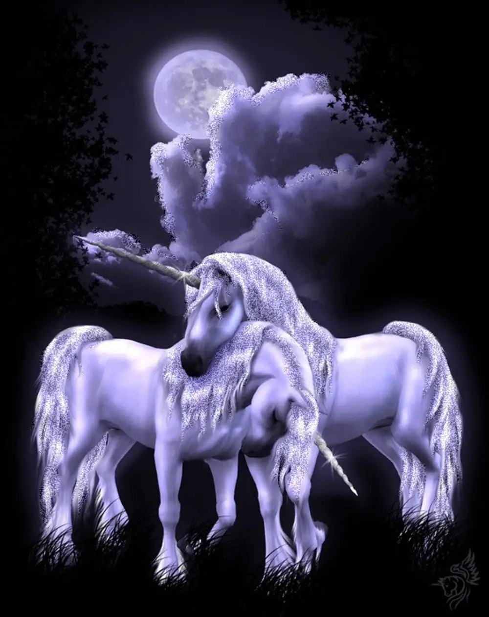 Единорог ночи. Единорог. Красивые Единороги. Лошадь «Единорог». Анимационные лошади.