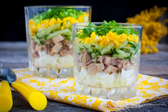 Лёгкий и вкусный салат. \ Фото: pinterest.com.