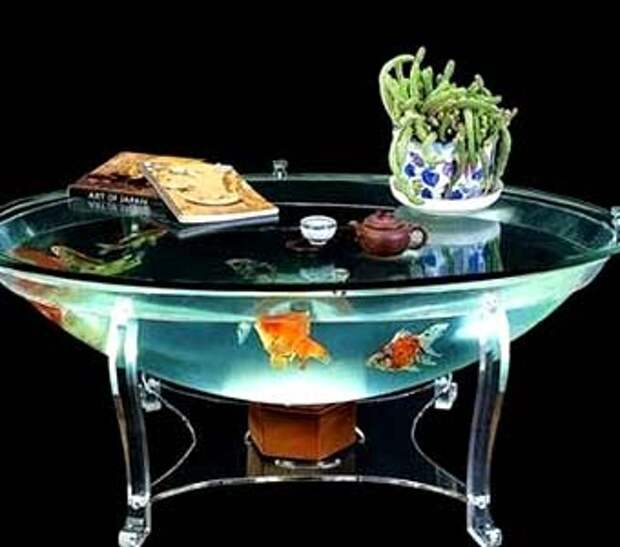 необычный столик аквариум фото